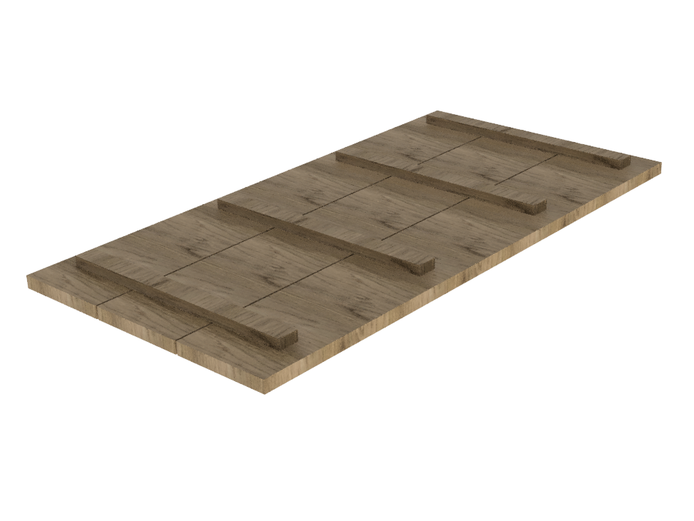 Steigerhout tafelblad met extra dikke brede planken bouwpakket op maat Breedte 85 cm